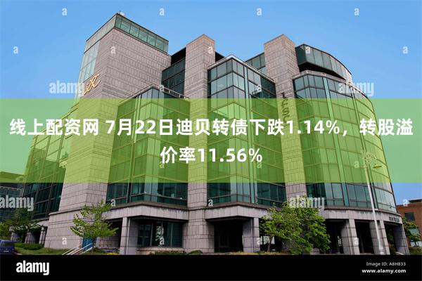 线上配资网 7月22日迪贝转债下跌1.14%，转股溢价率11.56%