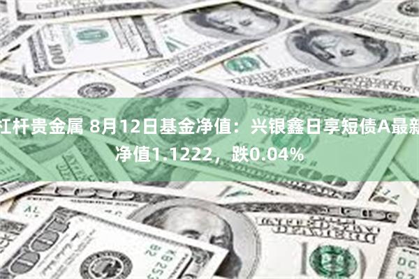 杠杆贵金属 8月12日基金净值：兴银鑫日享短债A最新净值1.1222，跌0.04%