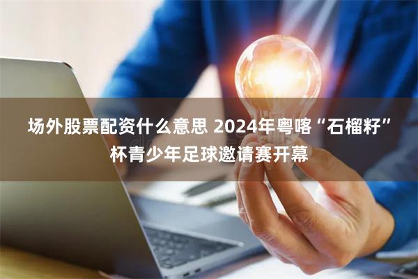 场外股票配资什么意思 2024年粤喀“石榴籽”杯青少年足球邀