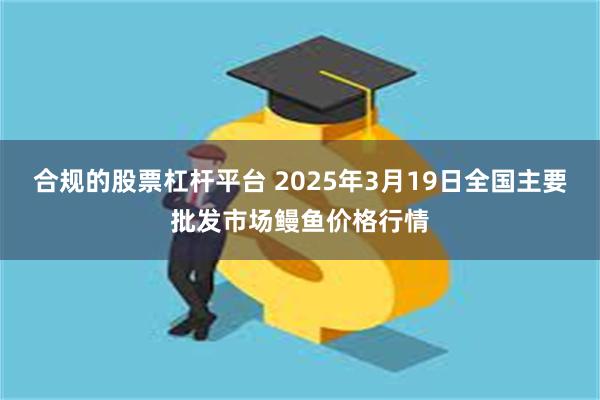 合规的股票杠杆平台 2025年3月19日全国主要批发市场鳗鱼